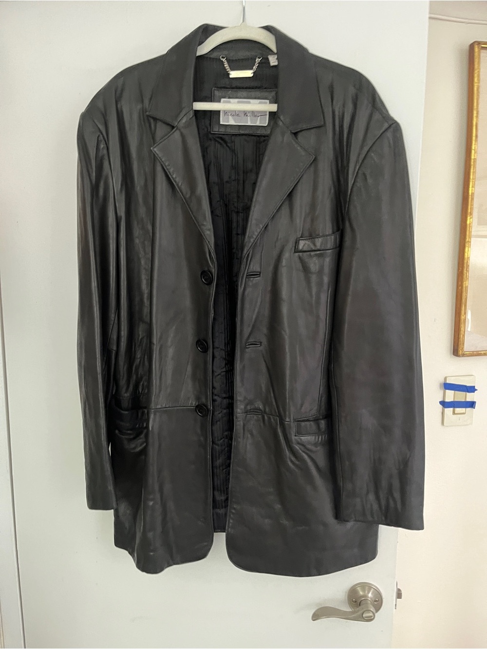 Nicole Miller Black Leather Jacket